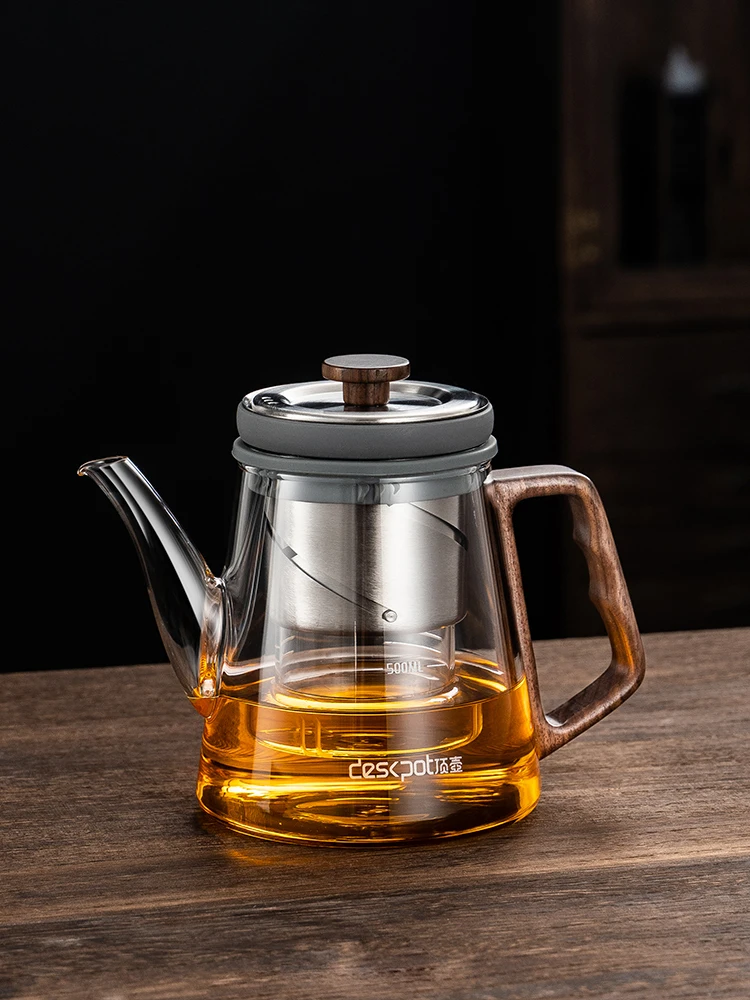 Tea Separation Bubble Tea Kettle Full Glass Lift Interior Elegant Cup Office Top Grade Tea Kettle Teacup