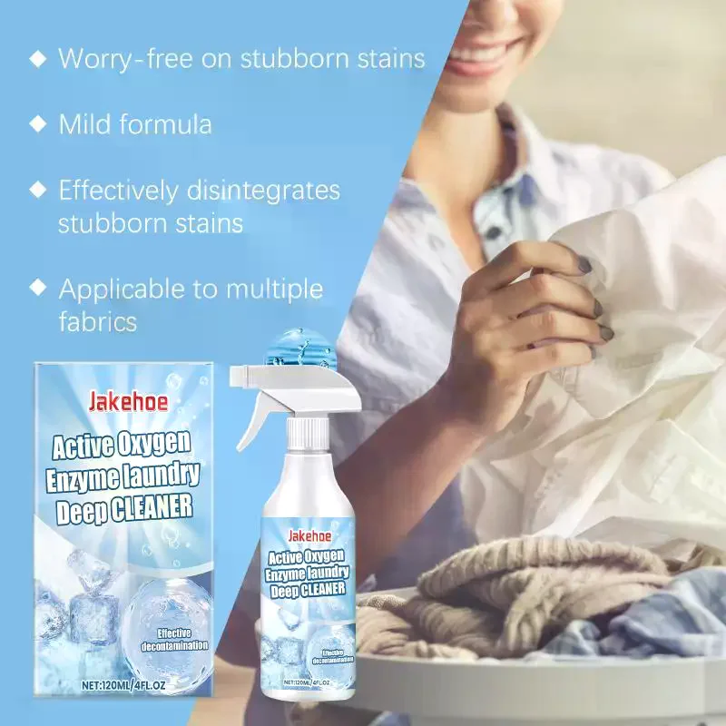 Nuevo Quitamanchas de Tela con Oxígeno Activo Elimina eficazmente las manchas difíciles de grasa y sudor Protege la ropa Detergente para la ropa