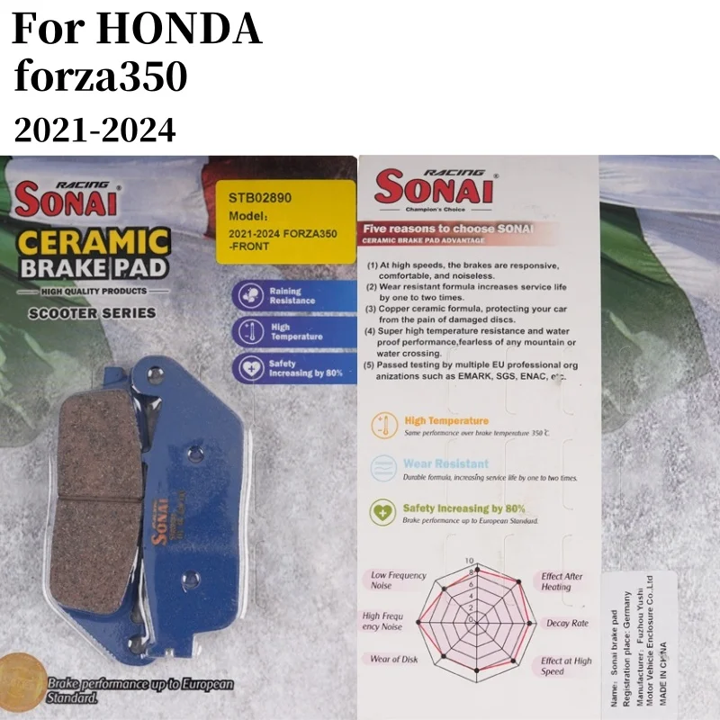 

Brake Pads For HONDA FORZA350 21-24 High Performance Front Brake Disc Pads pedal Motorcycle Modified Disc Brake Pads Accessories