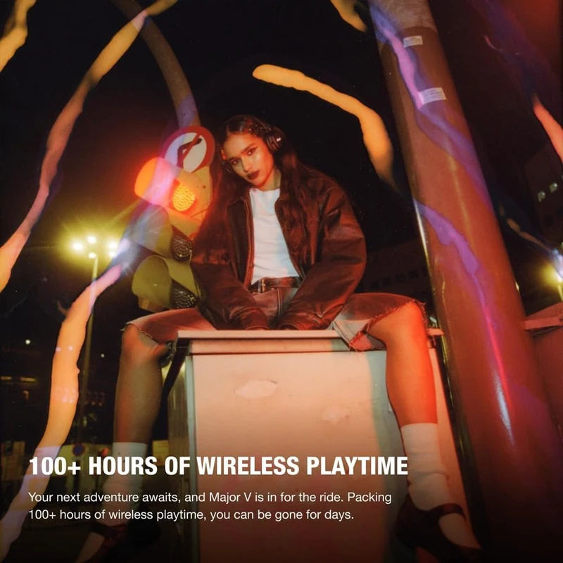 Marshall Major V 5 Wireless Bluetooth Headphone with Mic Foldable Pop Rock Retro Headset Support Marshall Bluetooth App