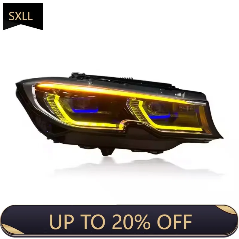 

SXLL 3 Series G20 G21 G28 19-22 Желто-белая лазерная фара Высоко- и низкий противотуманный указатель поворота Переключатель фар DRL 6000k C