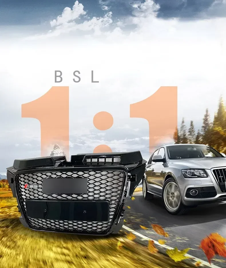 

for Audi A3 Grille The older A3 model modified the RS3 front bar grille2009 2010 2011 2012 2013 Front Center Grill