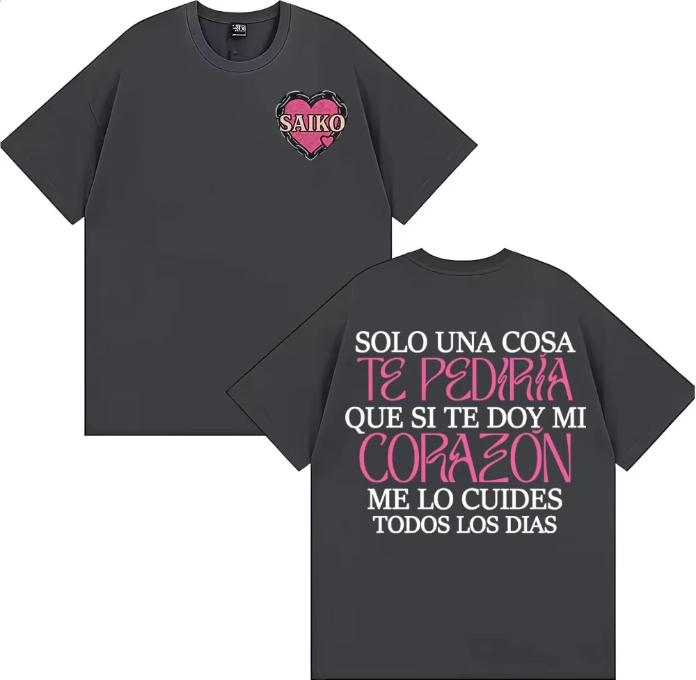 Moda masculina e feminina hip hop gótico camiseta casual rap cantor saiko coraz op n álbum carta impressa camiseta y2k topo