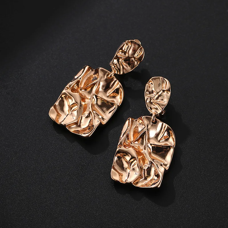 2024 Trend Exaggerate Punk Square Ear Clip Earrings for Womn Without Holes