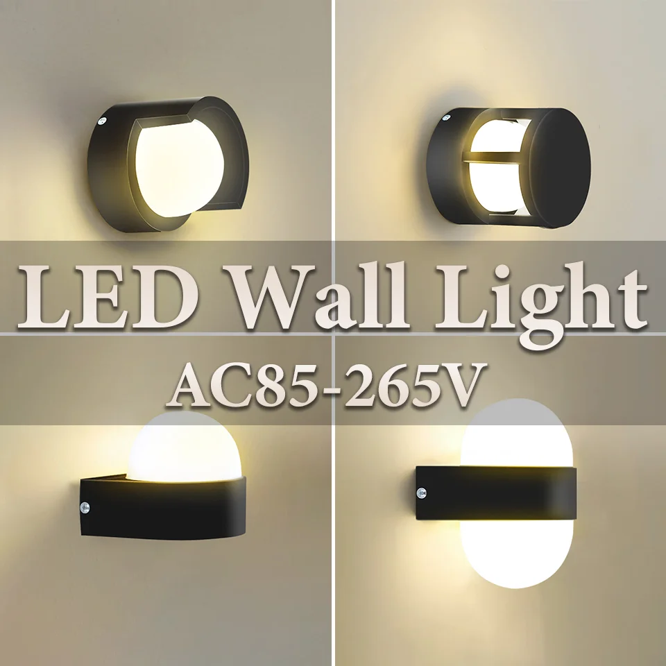 LED Wall Lamp Led Light Motion Sensor Outdoor Light AC85-265V Wall Light Exterior Wall Lamp For Path Living Room Hallway Bedroom