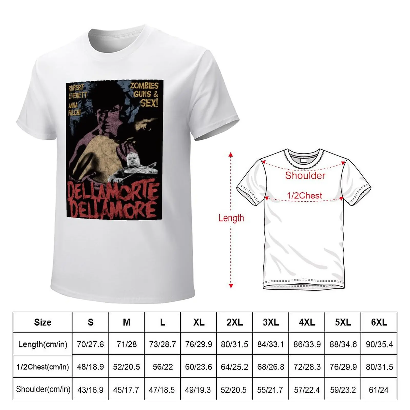 Dellamorte Dellamore, Dylan Dog, Cemetery Man Poster T-Shirt plus size tops sublime men clothing