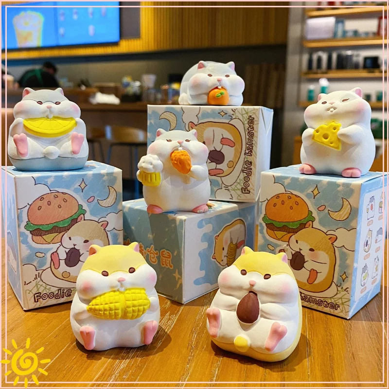 La caja sorpresa linda y creativa con un hámster gourmet es ideal para decoración de mesa en el hogar, o como regalo de cumpleaños.