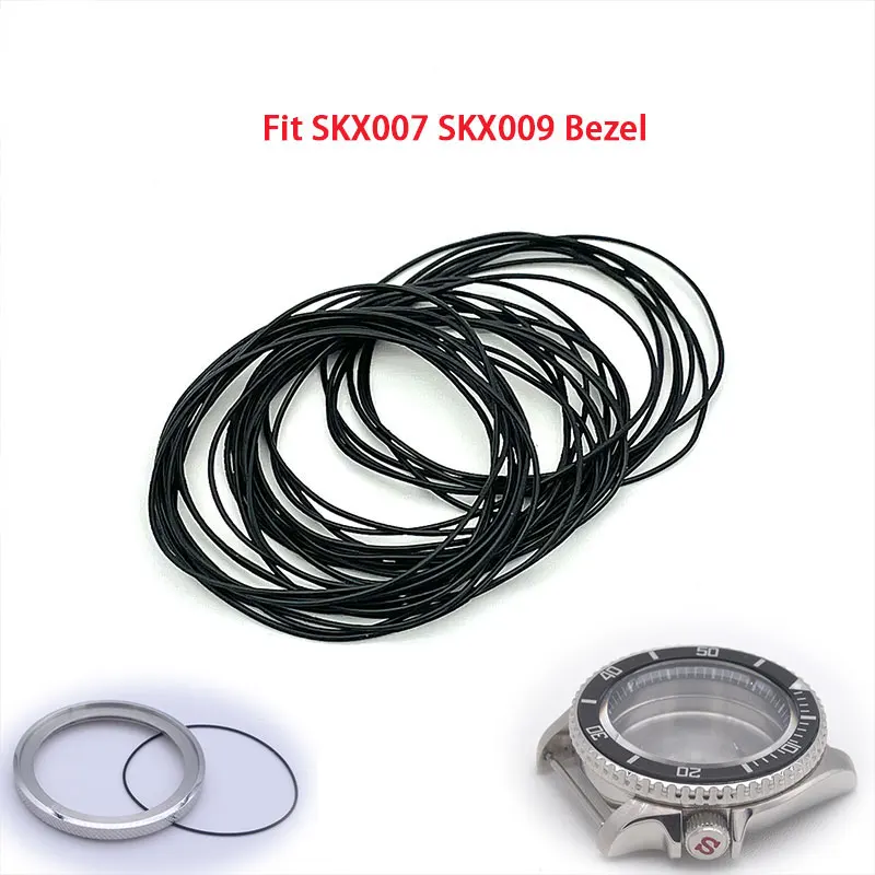 

Black Rubber O-Ring 0.7mm 0.8mm 0.9mm Fit SKX007 SKX009 Men's Watch Bezel Gasket 2PCS 5PCS