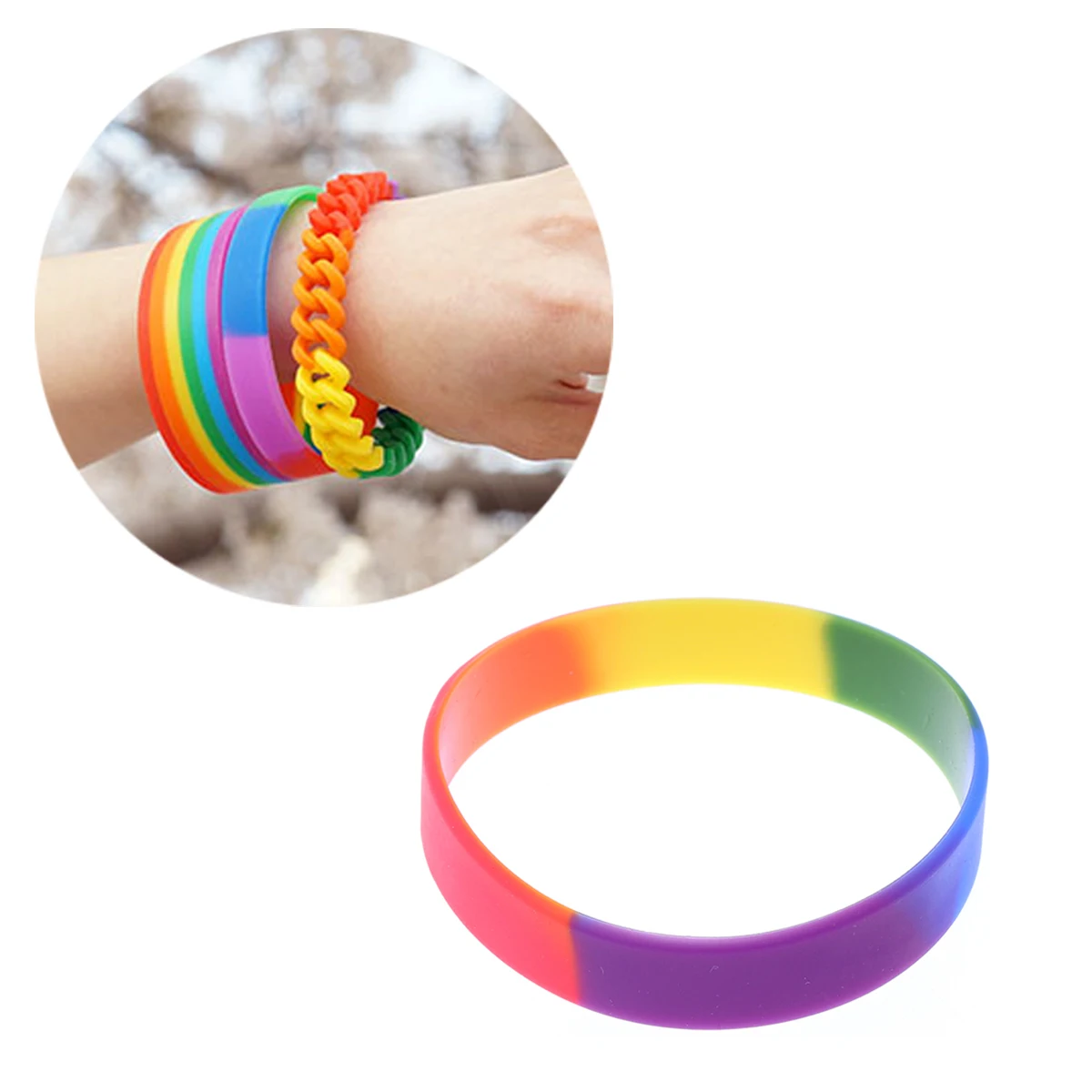 

silicone bracelet silicone bracelet wristbands colorful wristbands rainbow wristbands colorful bracelet