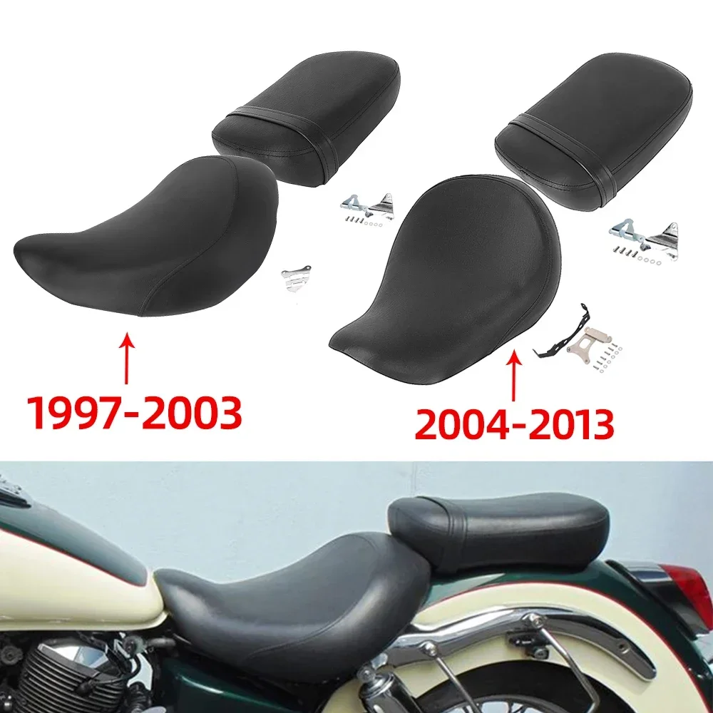 PU Leather Seat Motorcycle Seat Front Driver Rear Passenger Cushion For Honda Shadow VT 750 VT750 ACE VT750C VT750CD 97-03/04-13