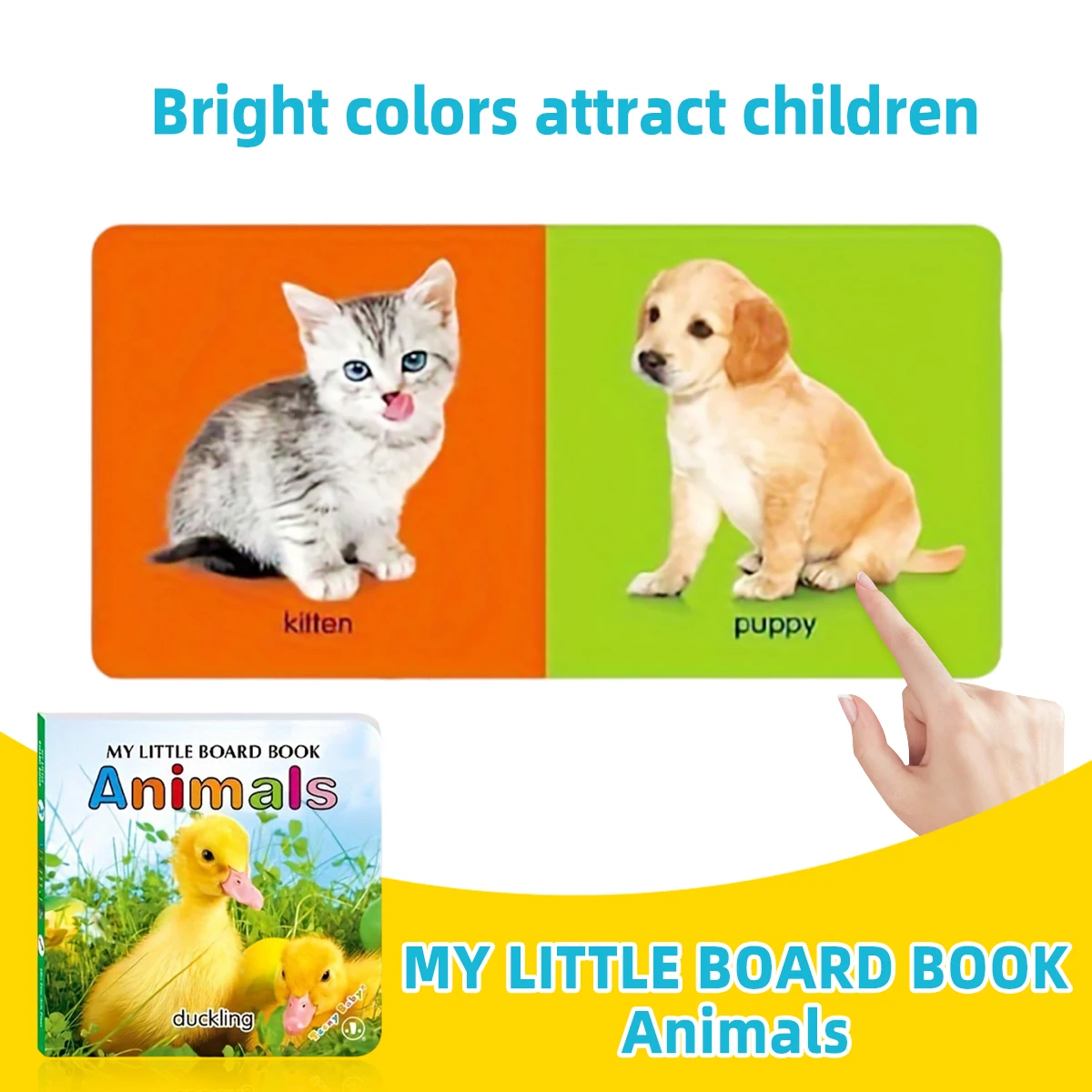 1 set of 6 English Children's Literacy Books 2-5 Years Hardboard Laminated Design Children's Cognitive Enhancement Enlightenment