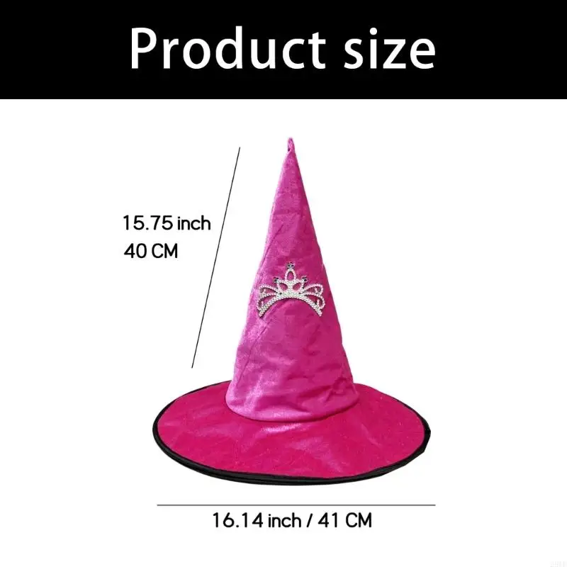 2025 New Witches Witch Hat for Women Witch Caps Halloween Cosplay Costumes Wizard Hats