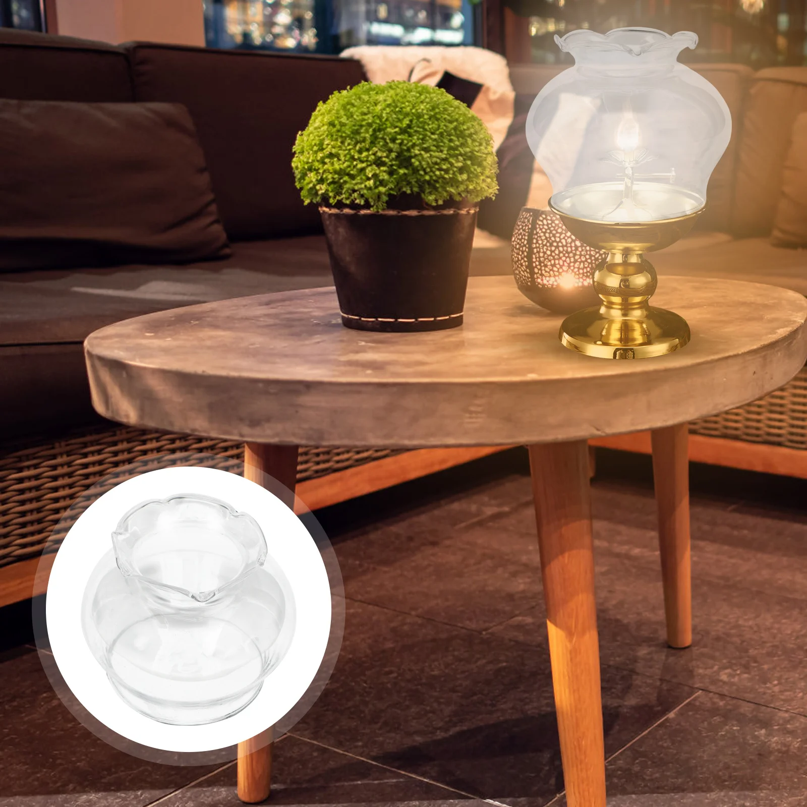 

2Pcs Windproof Lampshades Glass Oil Lamp Covers Lamp Accessories Durable Decorative Oil Light Shades Lampshade