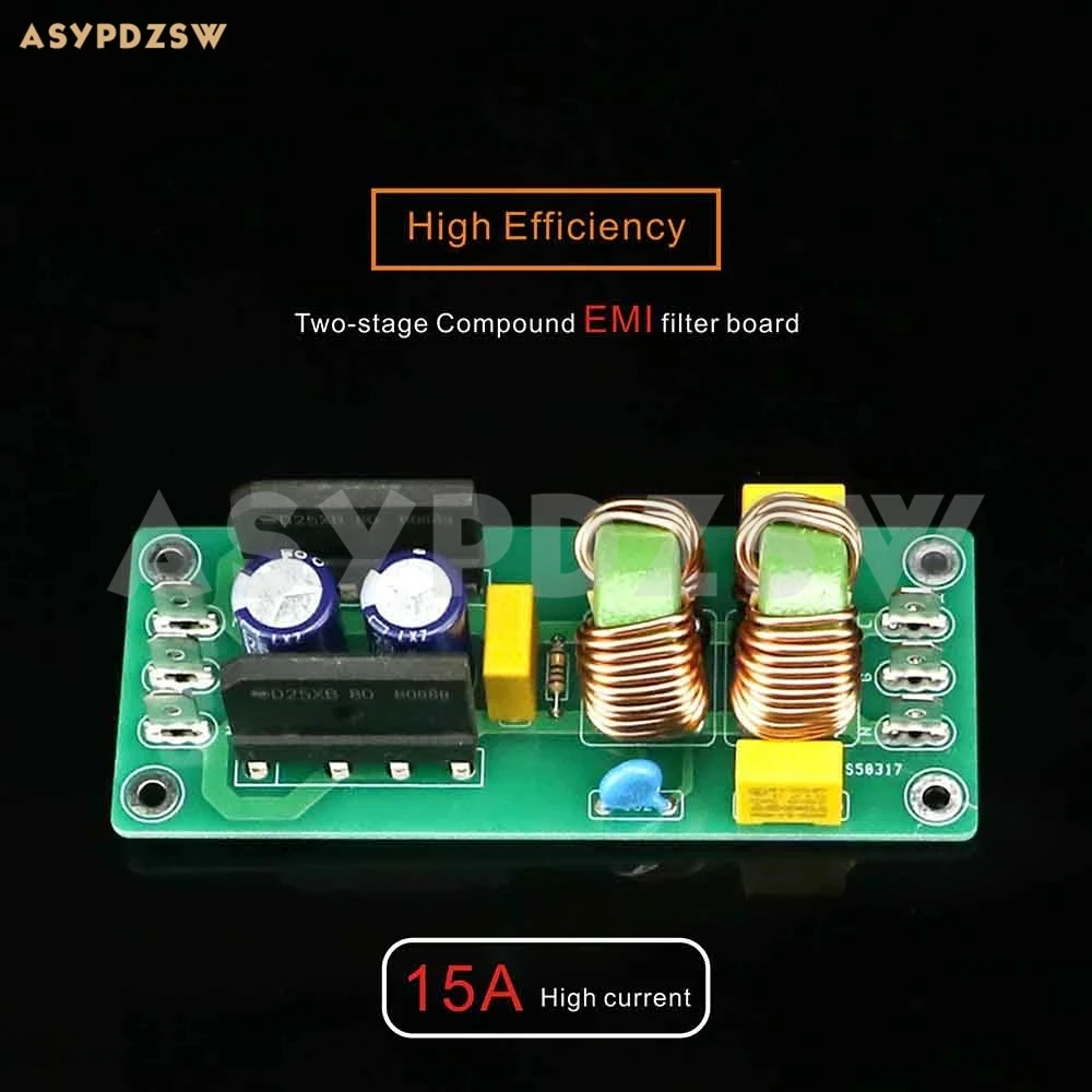 

High Efficiency Power purifier 15A High current Two-stage Compound EMI filter board