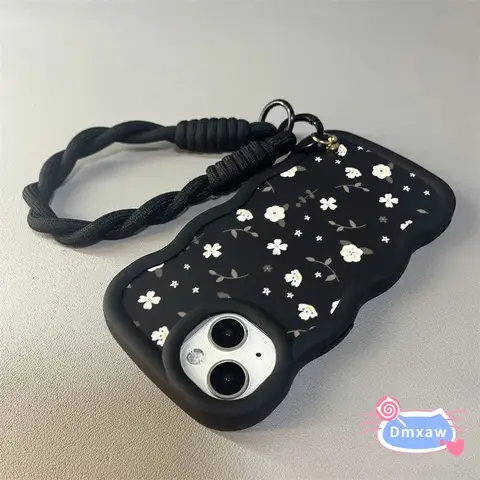 Para Honor X8C X9C X7C X9A X9B X8A X8B X8 X7A X7 X7B X6 X6A X6S 5G 4G funda de teléfono 3D con correa ondulada bonita y elegante