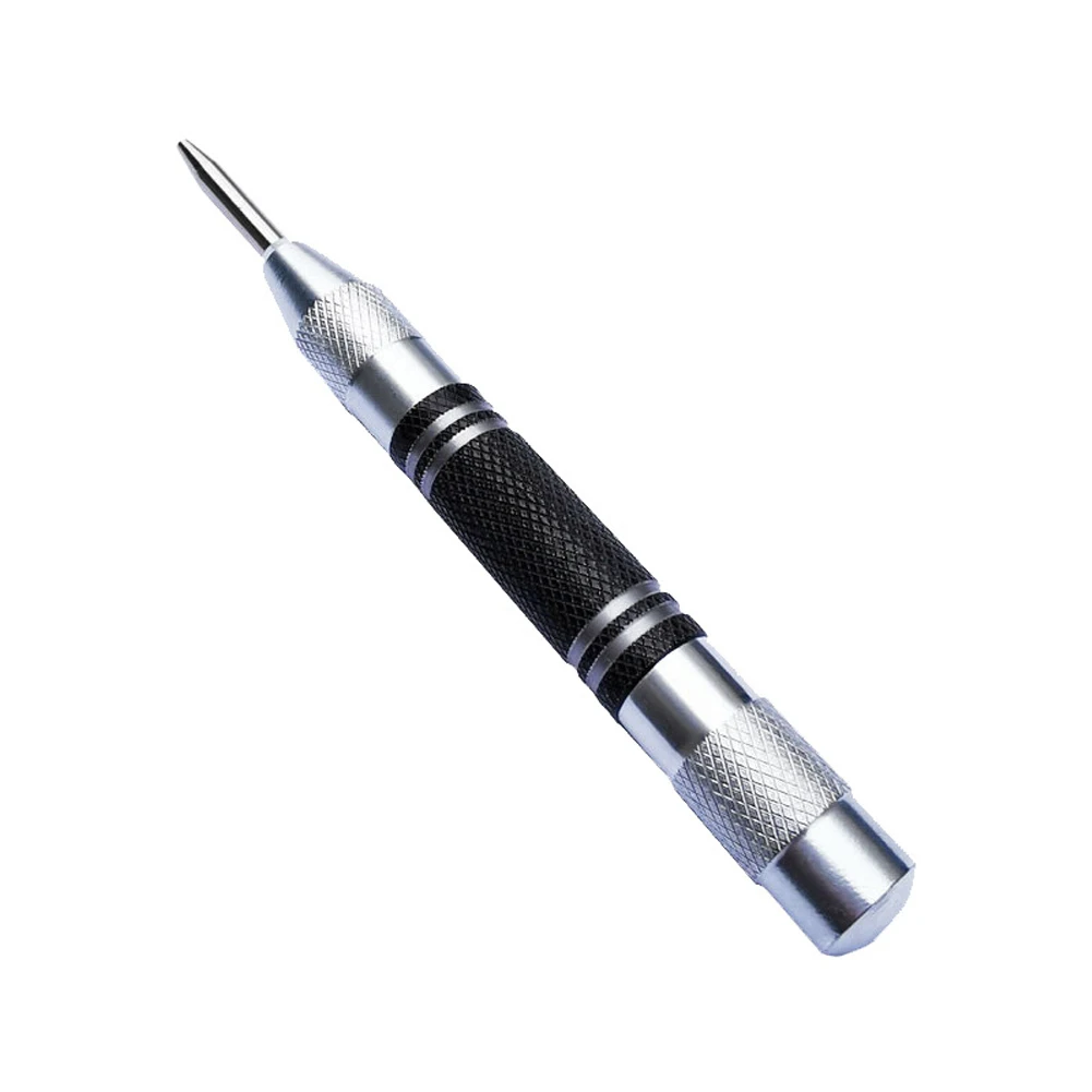 Automatic Center Punch 128mm 128mm / 5Inch 12mm Black High Carbon Steel Marker Press Dent Drill Spring Center Punch