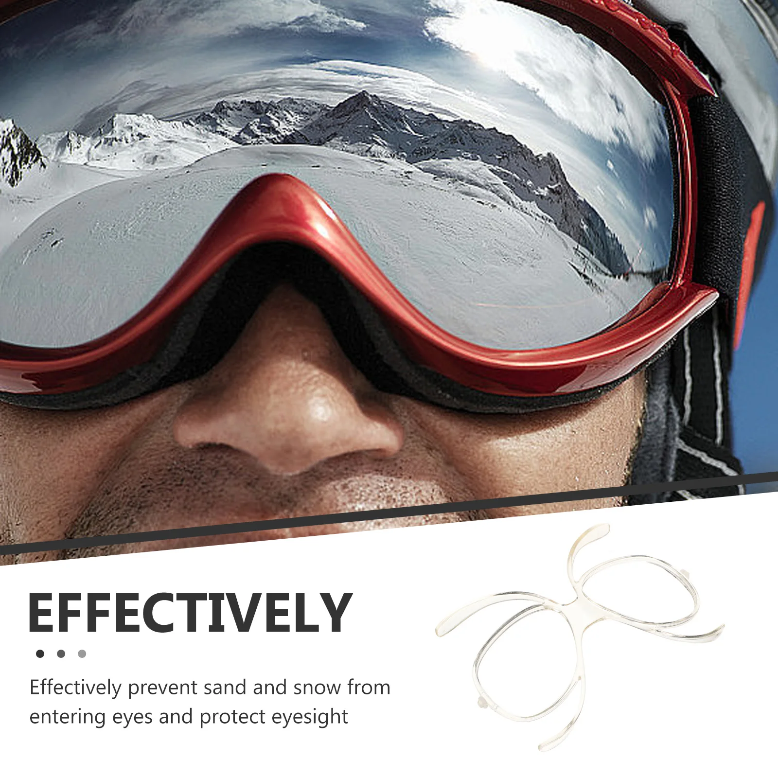 กรอบด้านในแบบปรับได้สำหรับแว่นตาสกี แว่นตาสโนว์บอร์ดกันลม ใส่เลนส์สายตาได้ ดีไซน์ทันสมัย