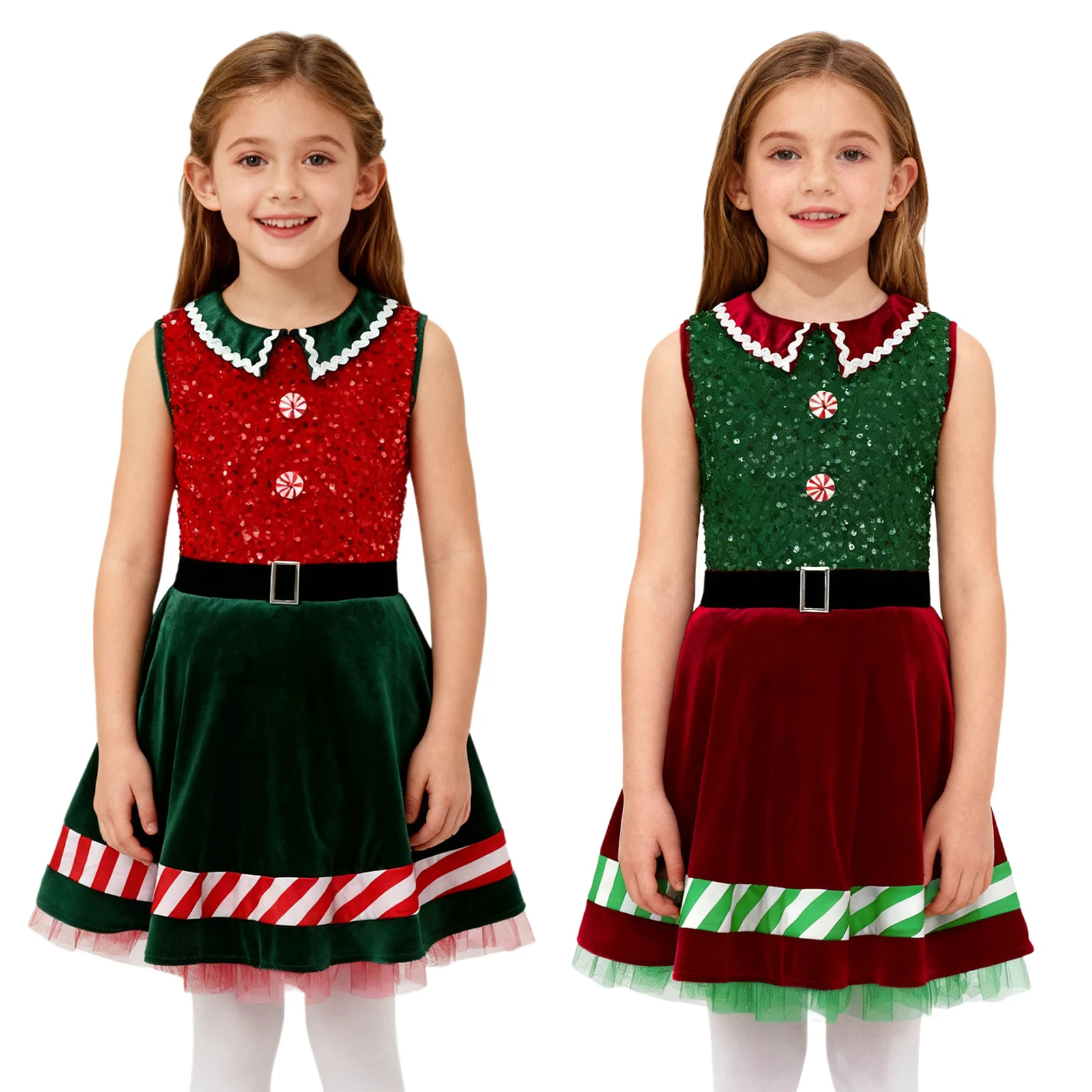 Kids Girls Christmas Party Dre - Elf Costume Christmas ulasan dan harga