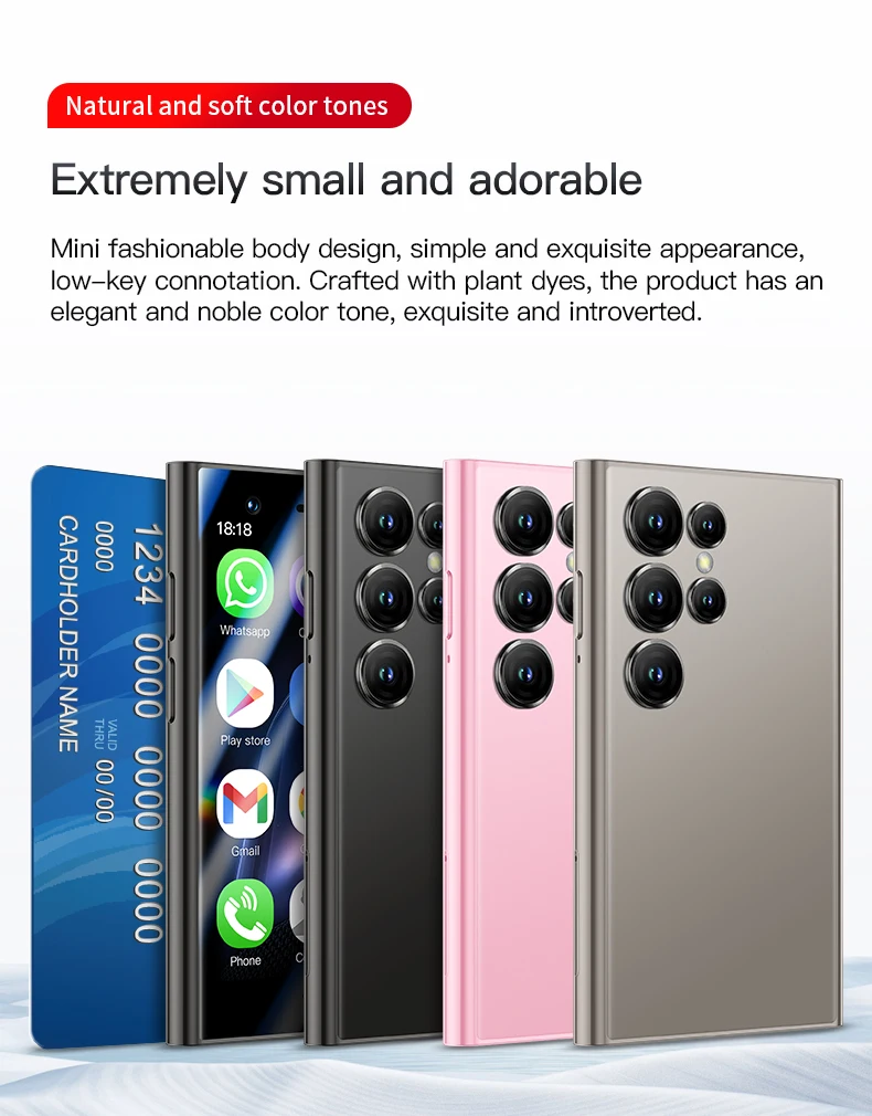 SOYES S24 Pro Max 4G Mini Smartphone 3.0inches MTK Quad Core 2GB RAM 16GB ROM Dual SIM Card 5MP 2500mAh Android CellPhone