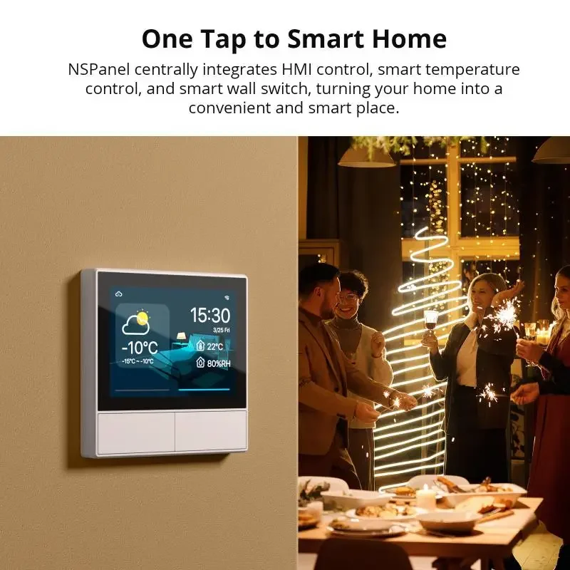 SONOFF NS Panel Smart Scene Wall Switch EU/ US Wifi Smart Thermostat Display Switch Control With Ewelink App Alexa Google Home