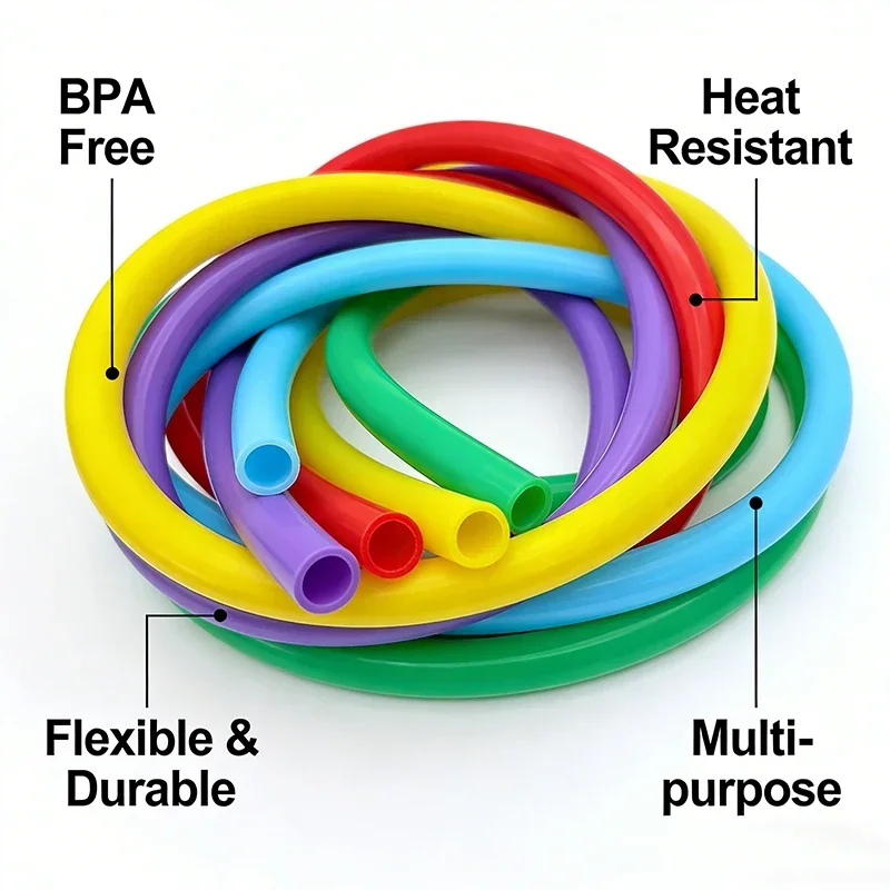 Heat Resistant Food Grade Silicone Tubing Flexible Odorless Hose ID 2-12mm For Water Pipe Brewing Equipment Medica Laboratory