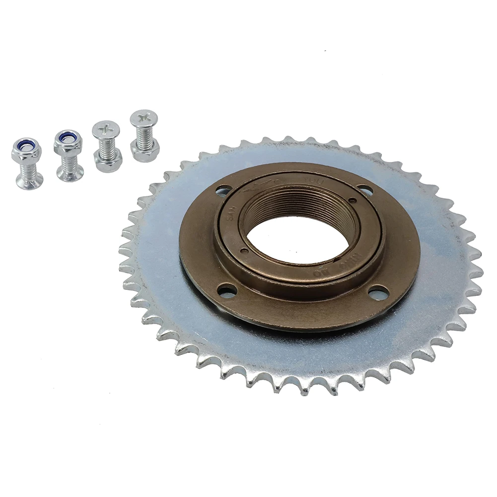 High Quality Scooter Rear Wheel T8F 44T 4 Hole Sprocket Chain Drive Gear+Freewheel Adapter Steel+Aluminum Alloy Cycling Parts