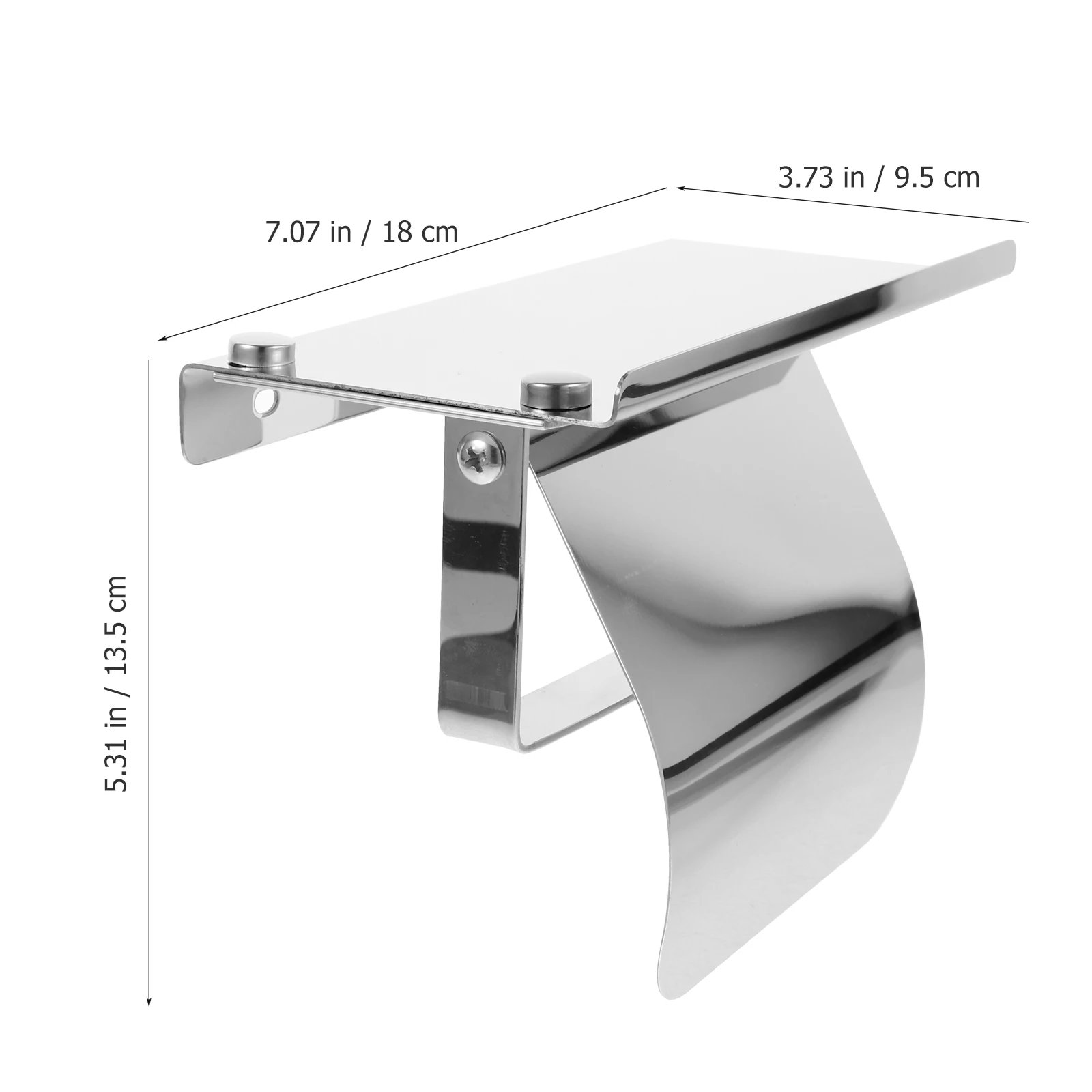 Suporte de papel higiênico montagem na parede aço inoxidável rack do banheiro acabamento prata prateleira armazenamento para suporte rolo toalha papel sob