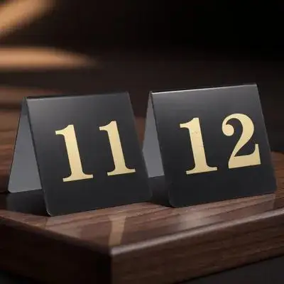 

10Pcs Acrylic Table Number Signs Clear Double Sided Wedding Reception Banquets Restaurant Table Cards Reusable