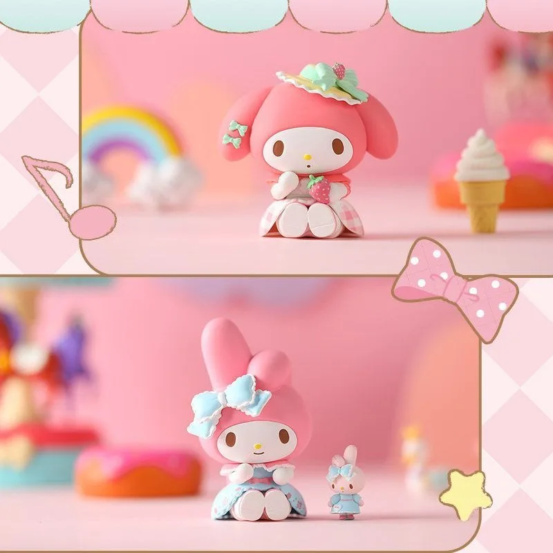 Sanrio family genuine cartoon cute and beautiful Melody Secret Forest Tea Party series blind box ornaments trendy toy figures view 3
