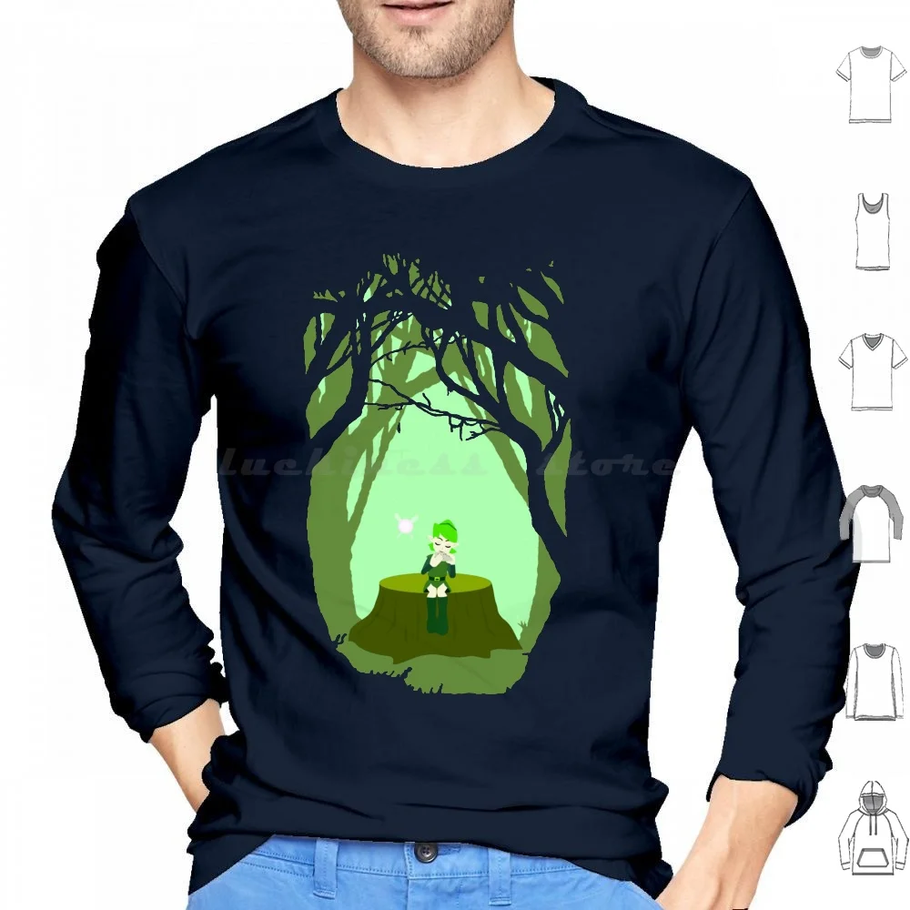 Saria'S Song Hoodies Long Sleeve Saria Legend Of Ocarina Of Time Link Ocarina N64 Lost Woods