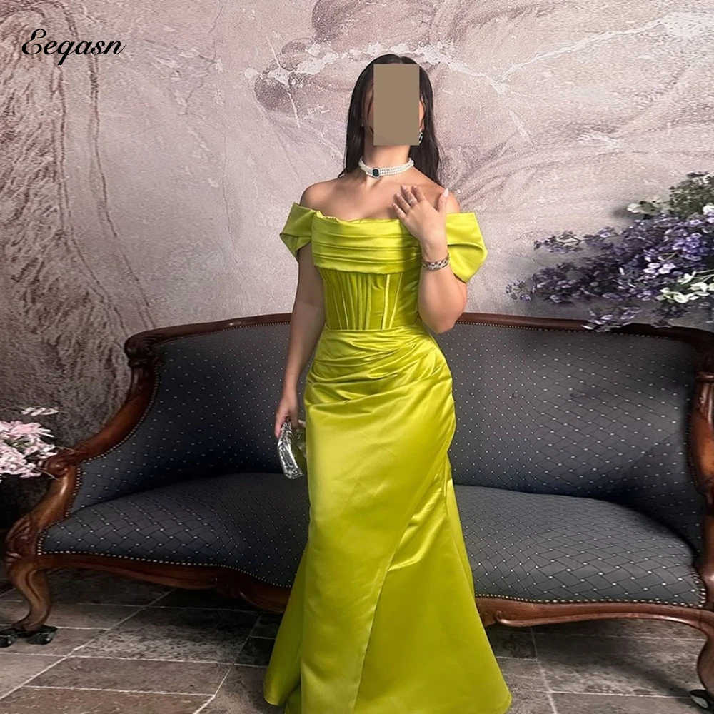 Customized Evening Dress Sizes Available Ruched Satin Mermaid Strapless Long Dresses Bespoke Occasion Gown Party Fashion