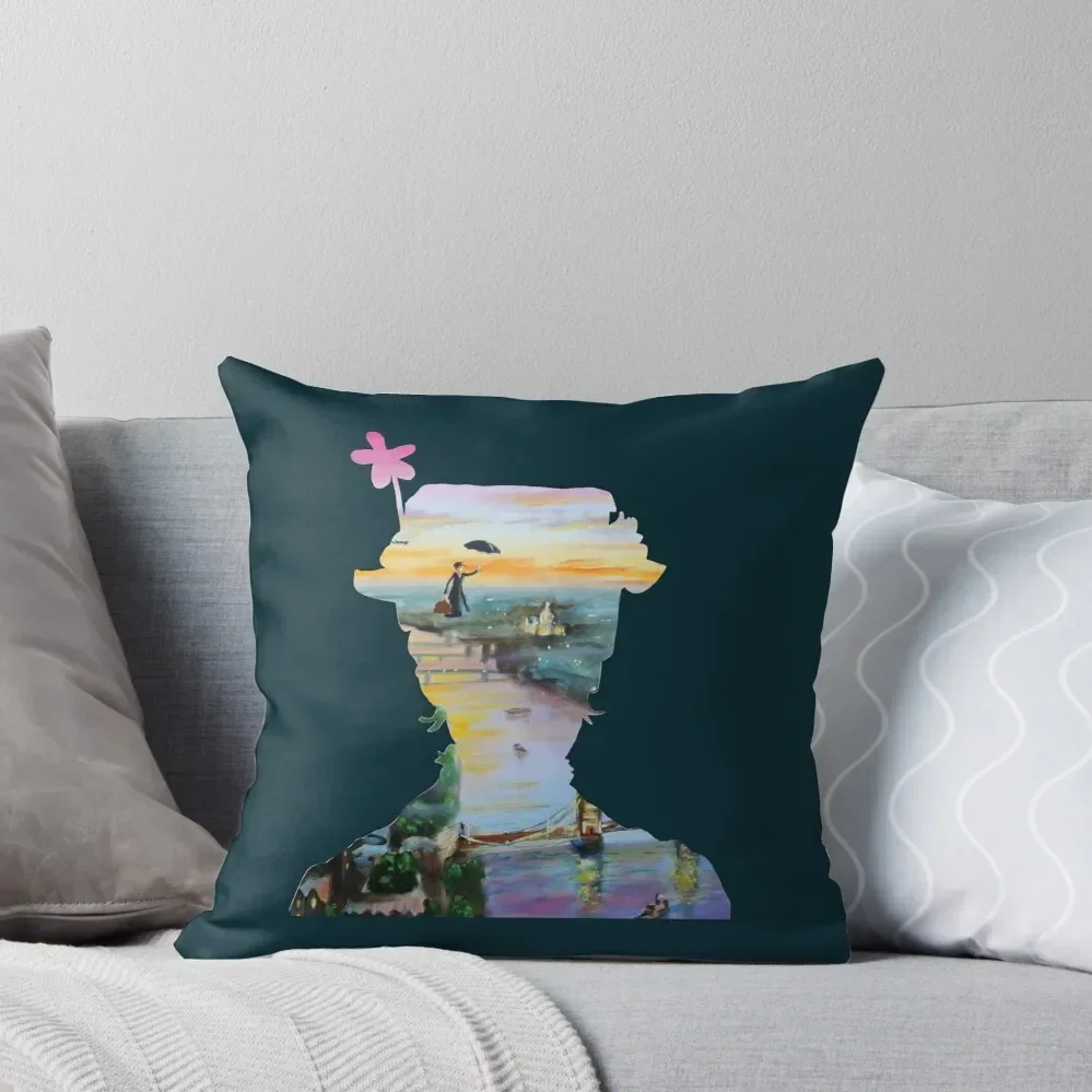 

Mary Poppins flying above London Throw Pillow Bed pillowcases Decorative Cover For Living Room Pillow Cases Decorative pillow