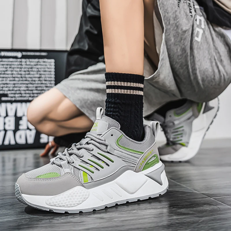 

Мужская новая летняя повседневная спортивная обувь 2025 года, сетчатая поверхность, дышащие кроссовки с легкой резиновой подошвой