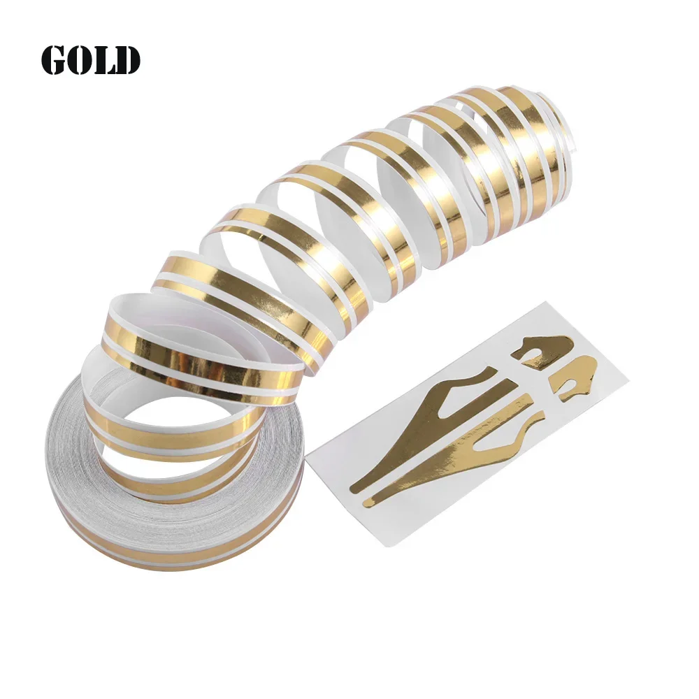 1 Roll Multicolor Striping Pin Stripe Steamline Double Line Tape Car Body Decal Vinyl Sticker Car Decoration Styling Tools Drop