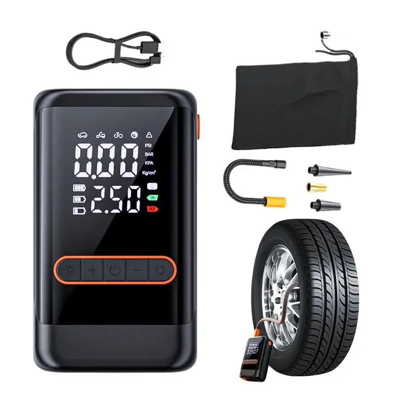 

Air Compressor For Car Auto Pump With Digital Pressure Gauge Motorcycle Inflation Accessories For Auto Cycle Truck