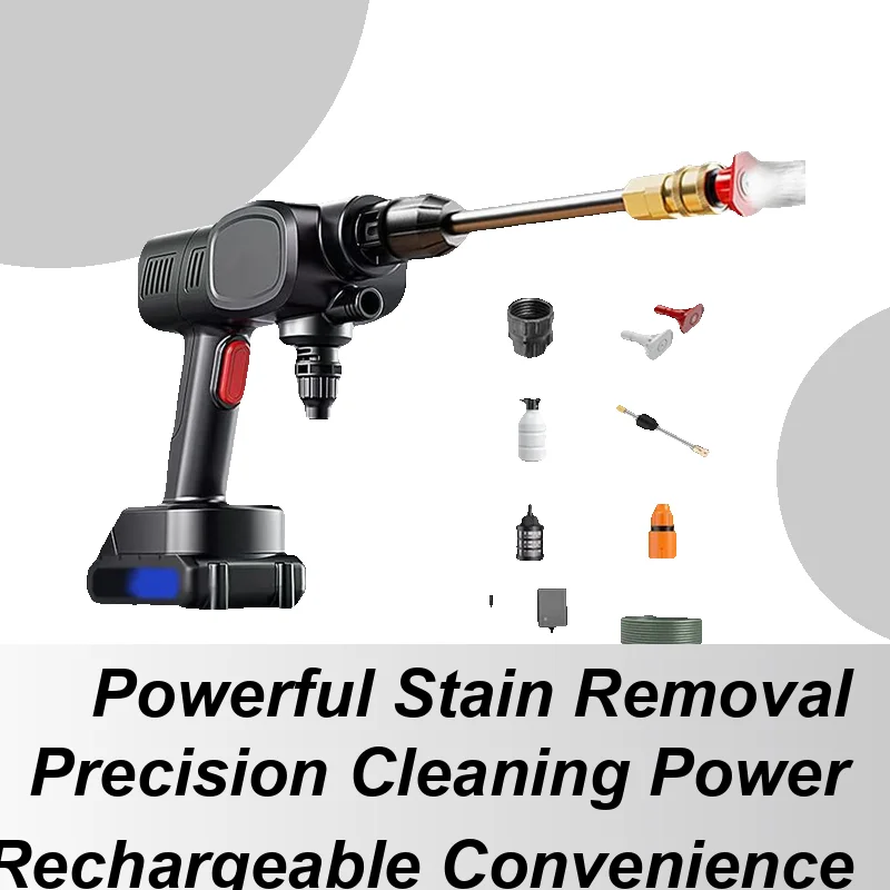 

Портативная мойка высокого давления, набор водяных пистолетов-распылителей, беспроводной распылитель для автомойки с водопроводной трубой 5 м для садоводства, мойки автомобилей