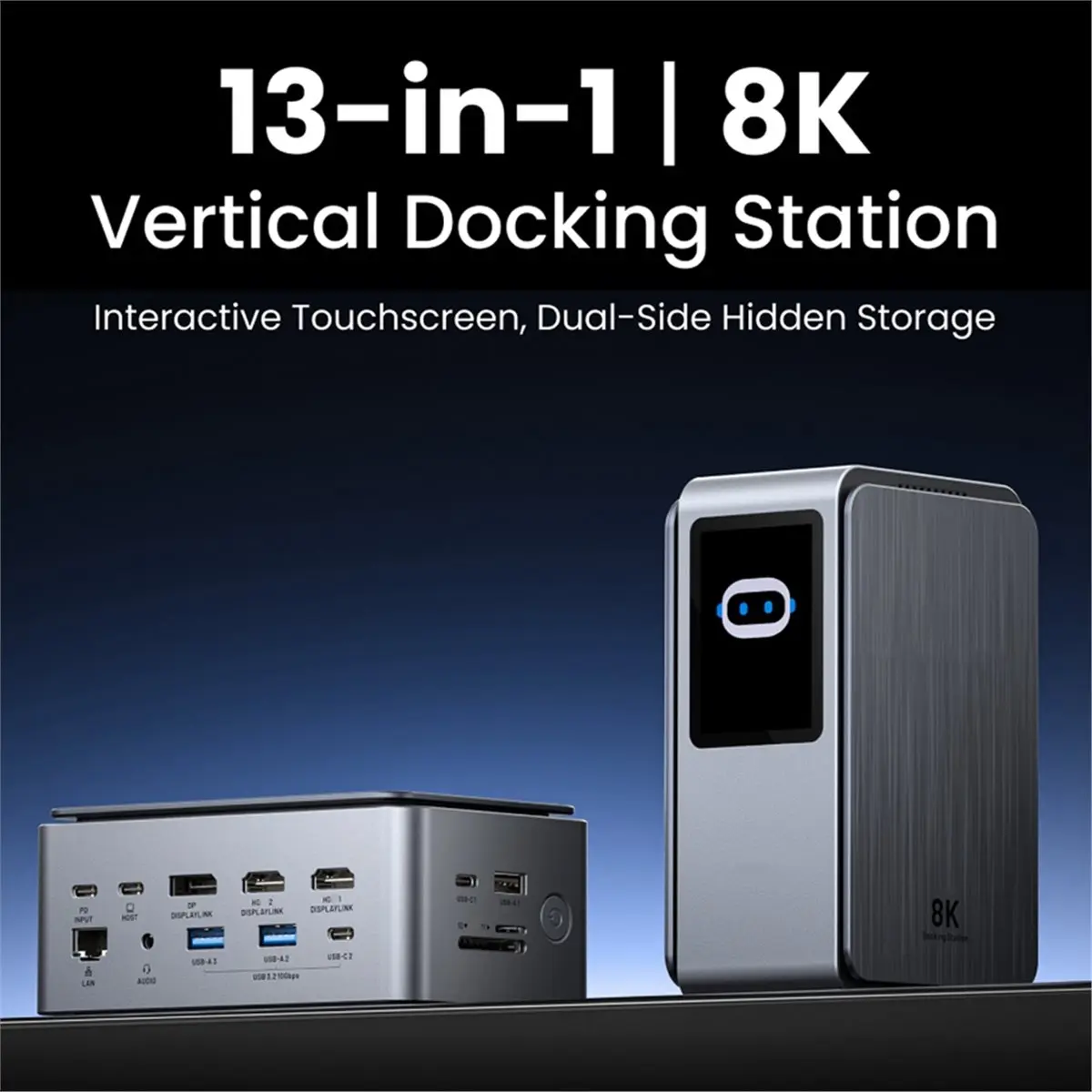 618 Mega Sale 13 in 1 USB C MST Docking Station 8K30Hz HDMI-Compatible Smart Screen USB 3.2 10Gbps Adapter Hub for PC Laptop