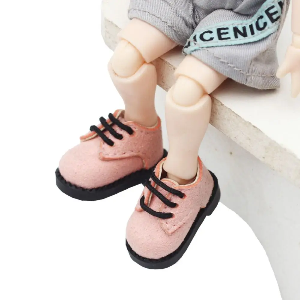 1 Pair Ob11 1/12 Bjd Doll Shoes For Body9 GSC YMY Molly Doll Multiple Colour PU Leather Shoes 2.6cm Doll Accessories