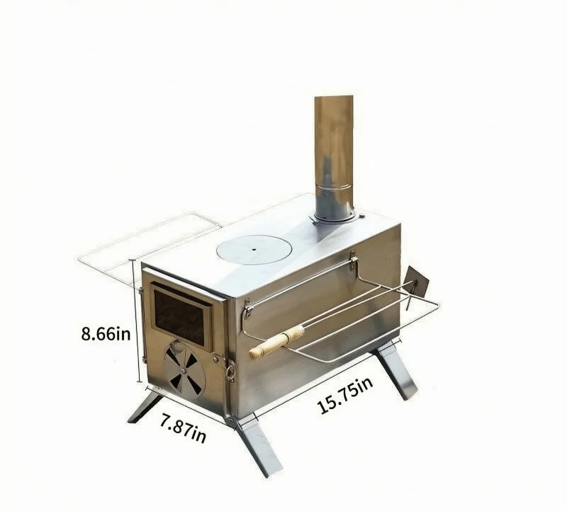 Camping wood stove stainless s - Camping Cooking Tent 评论和价格