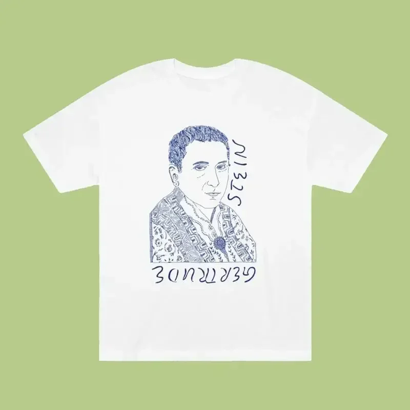 Gertrude Stein on front and Alice B Toklas back T Shirt Original Drawing by Timothy Hull