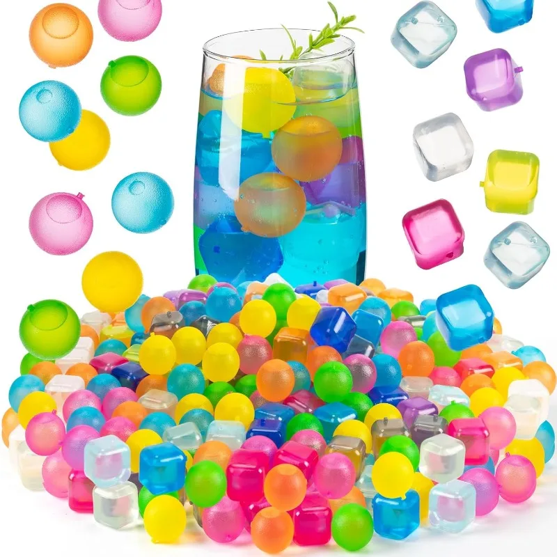 12/20 PIÈCES Glaçons Réutilisables en Plastique Colorés, Glaçons à Congélation Rapide pour Boissons Fraîches, Outils de Cuisine et de Bar
