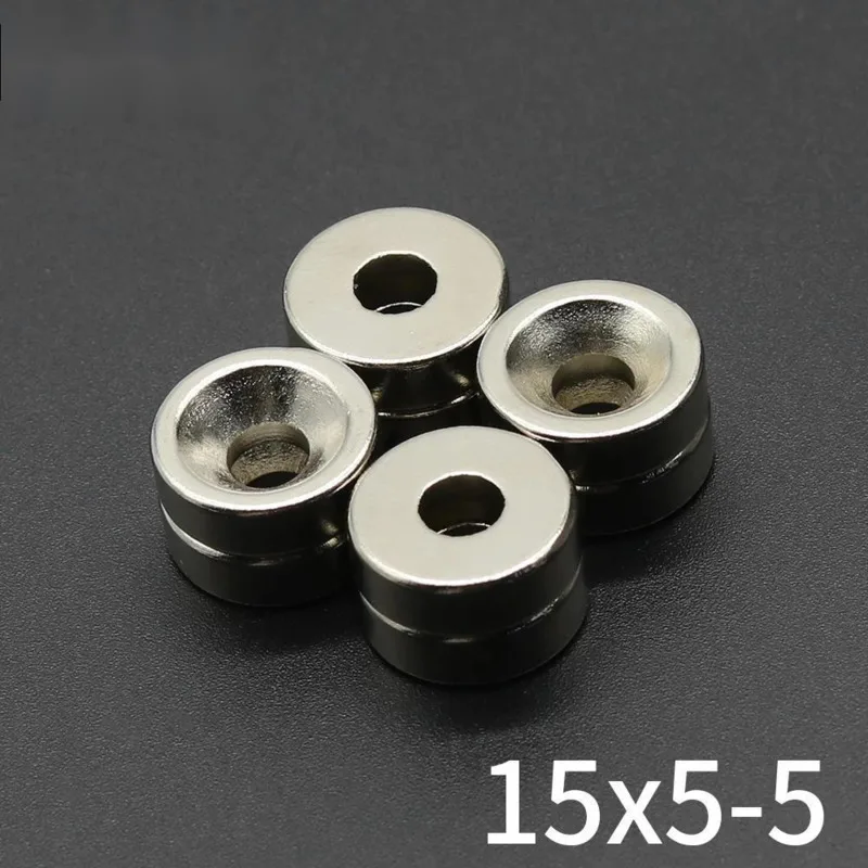 5/10/20/50Pcs Round Magnet 15x5-5mm Neodymium Magnet N35 Permanent NdFeB Super Strong Powerful Magnets imans 15x5Hole 5