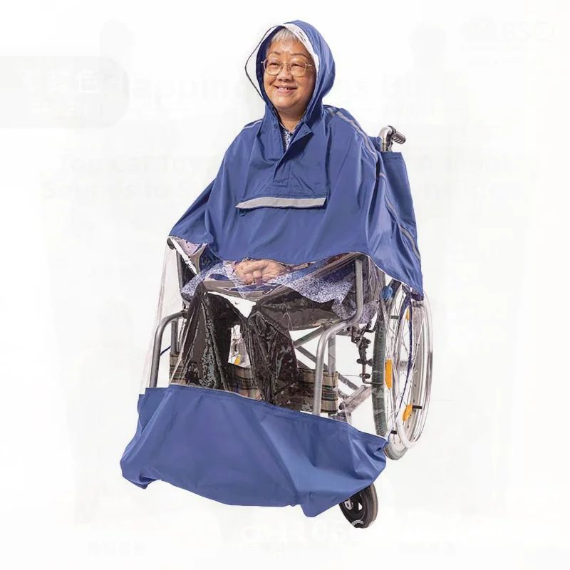 

Легкий нейлоновый светоотражающий плащ из искусственной кожи для пожилых инвалидных колясок, водонепроницаемое прозрачное пончо, мотоцикл, электрический скутер