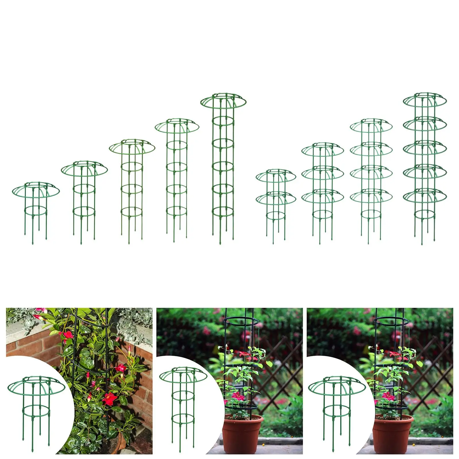 

Garden Obelisk Trellis Vertical Umbrella Trellis Frame Potted Plant Support for Flowers