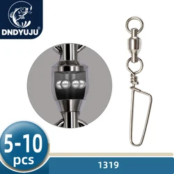 DNDYUJU 5 To 10X Fishing Ball Bearing Swivels Stainless Steel Arc Snap Fishing Lure Connector Fishing Accessories FishHook Tools