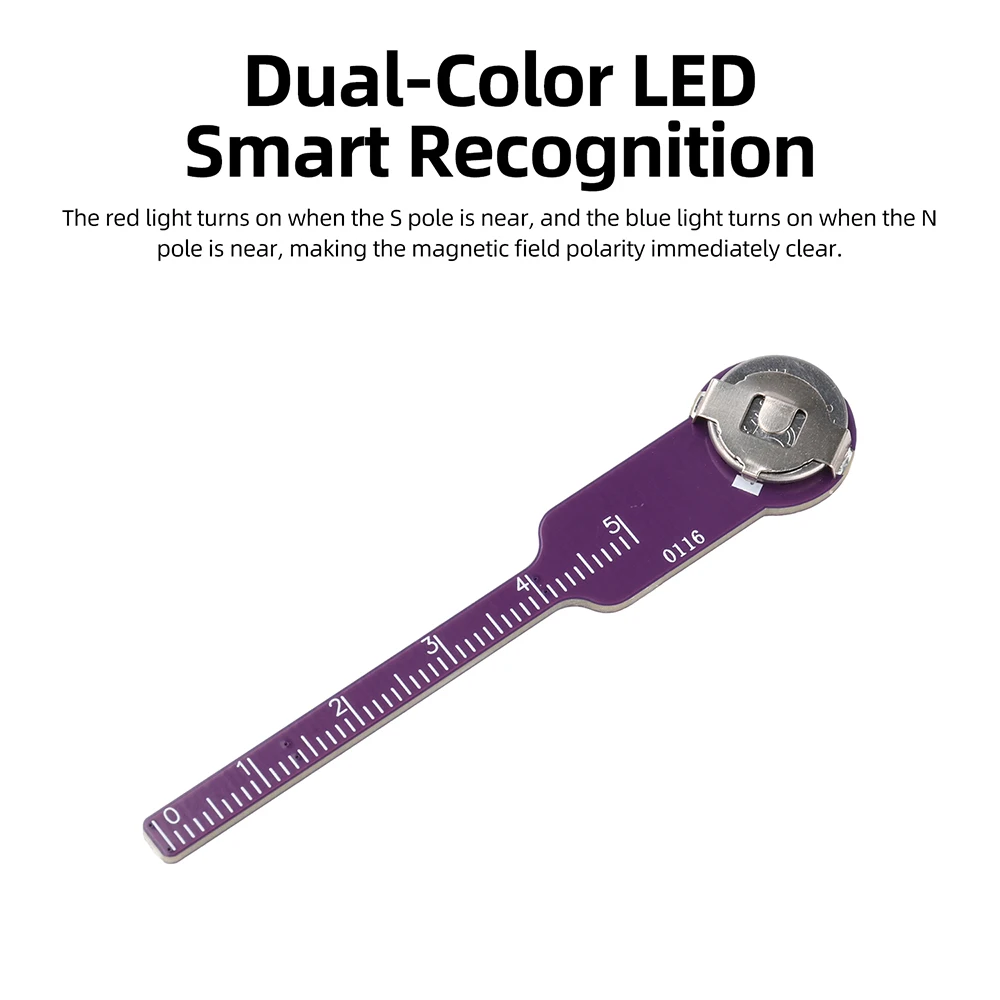 Handheld Magnetic Pole Detector Close Range Dual Color LED Induction Magnet Direction Recognition NS Identification Module