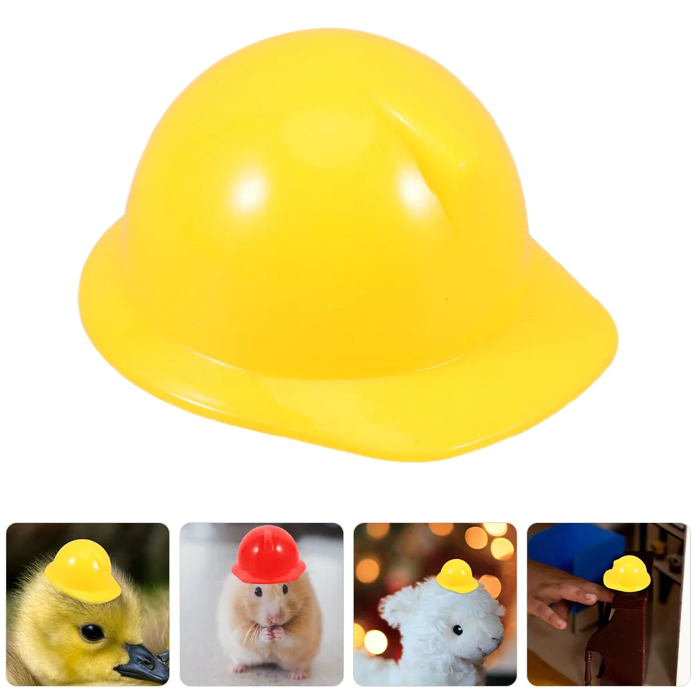 

20pcs Mini Construction Hats For Kids Toys Tiny Hard Hats For Dolls Plastic Safety Helmets For Birthday Party Decorations Miniat