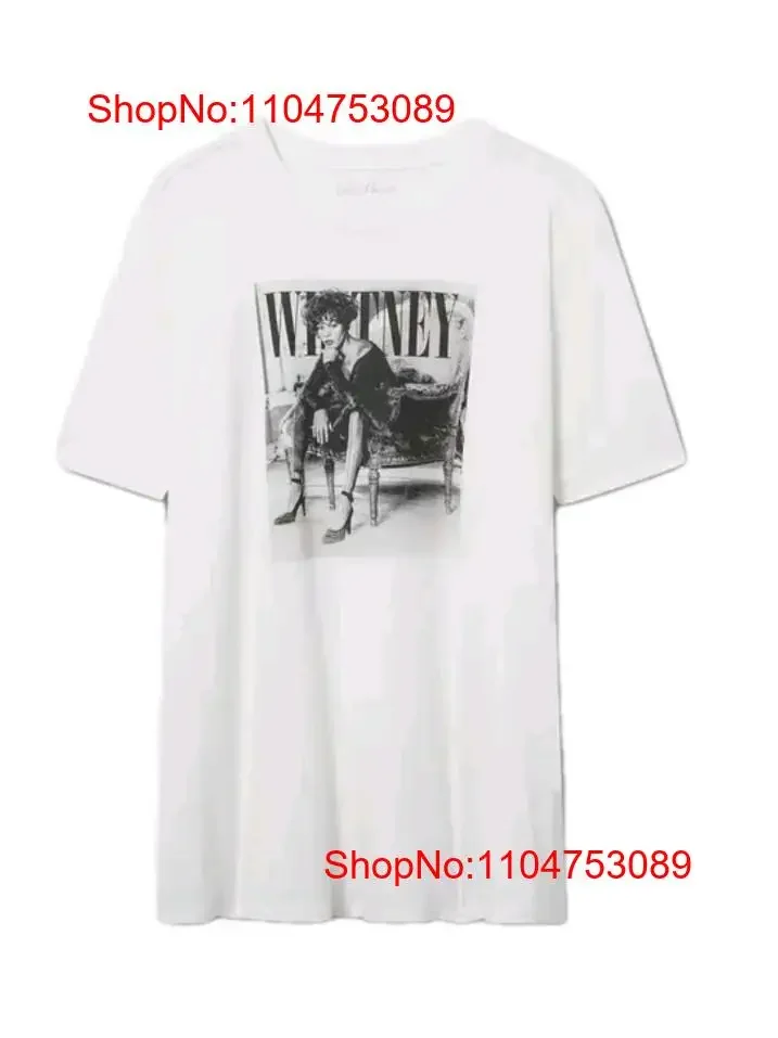NWT TORRID WHITNEY HOUSTON Camiseta blanca de algodón de talla grande Sz 2 2X 18 20 vintage Lavado Ropa de calle versátil Cómoda