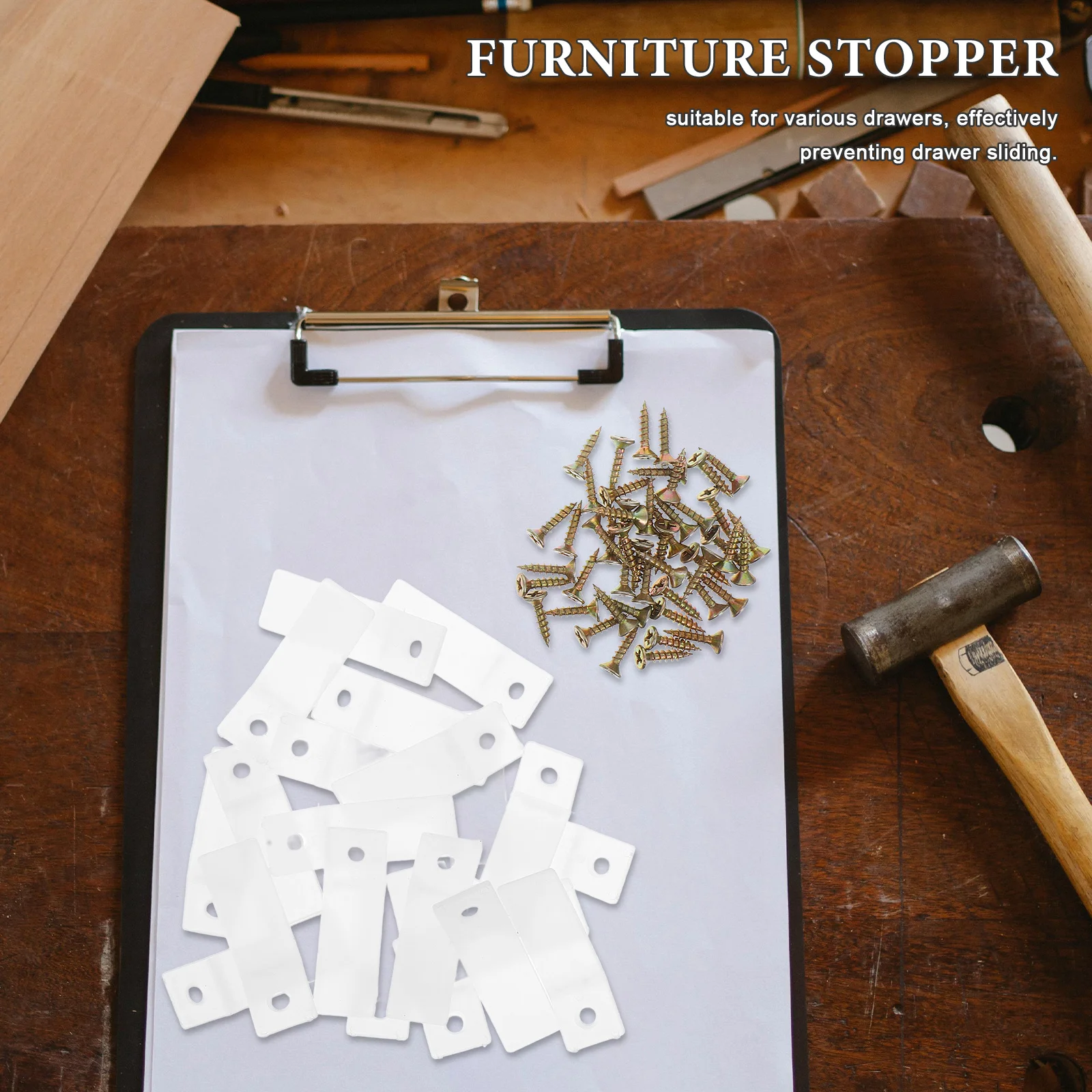 

20Pcs Clear PVC Drawer Stops Non Slip Fixing Tools for Dresser Cabinet Chest Drawer Replacement Repair Hardware Supplies