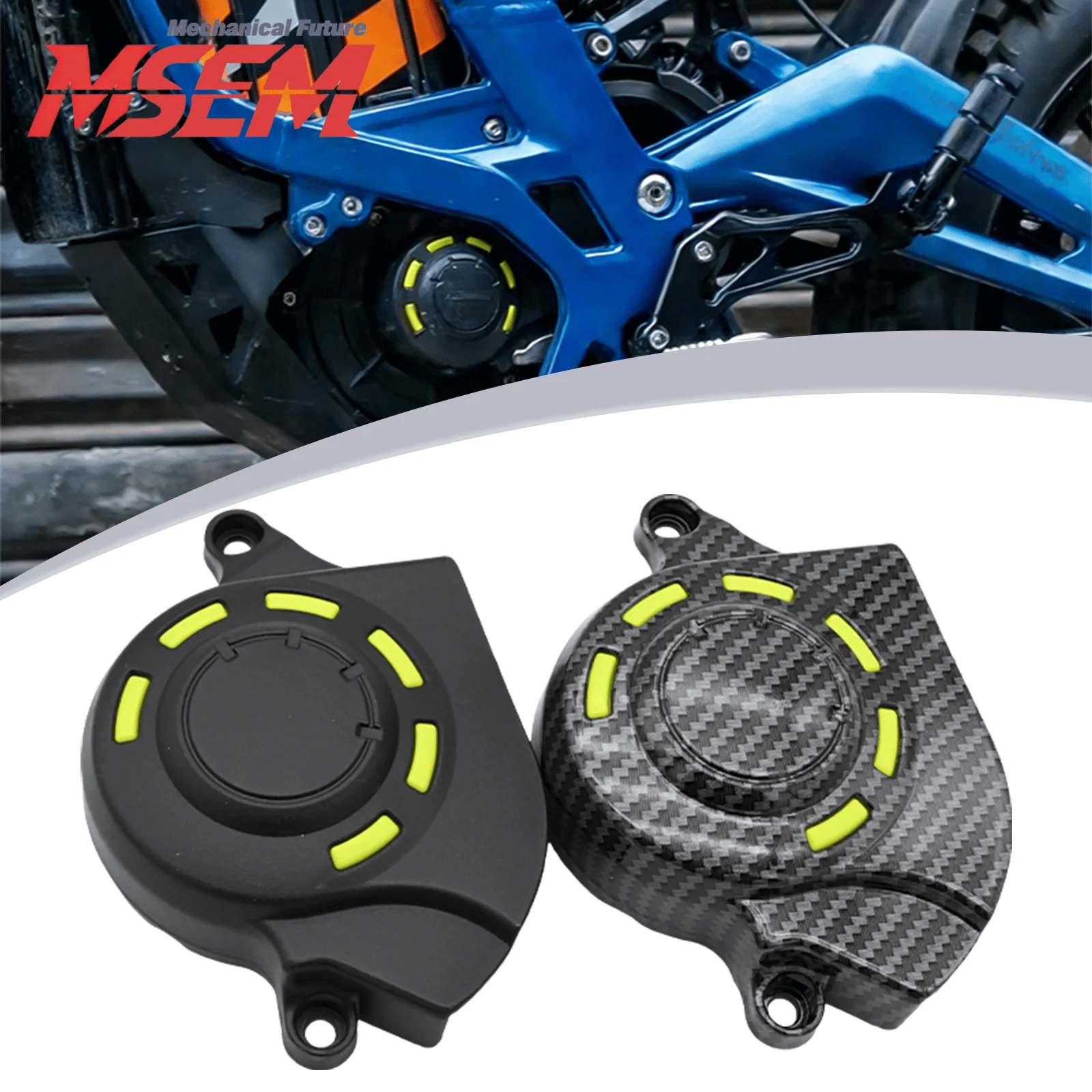 

For Sur-Ron Light Bee S & Light Bee X part Electric Cross Country Bike Engine Case Saver Cover Carbon Fiber Motor Pulley Guard